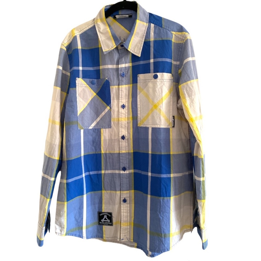 The Hundreds plaid button down shirt
